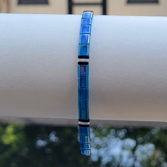 BRACELETS | tila, blue chrome