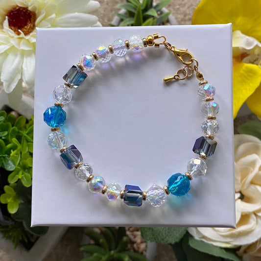 BRACELETS | blue + crystal