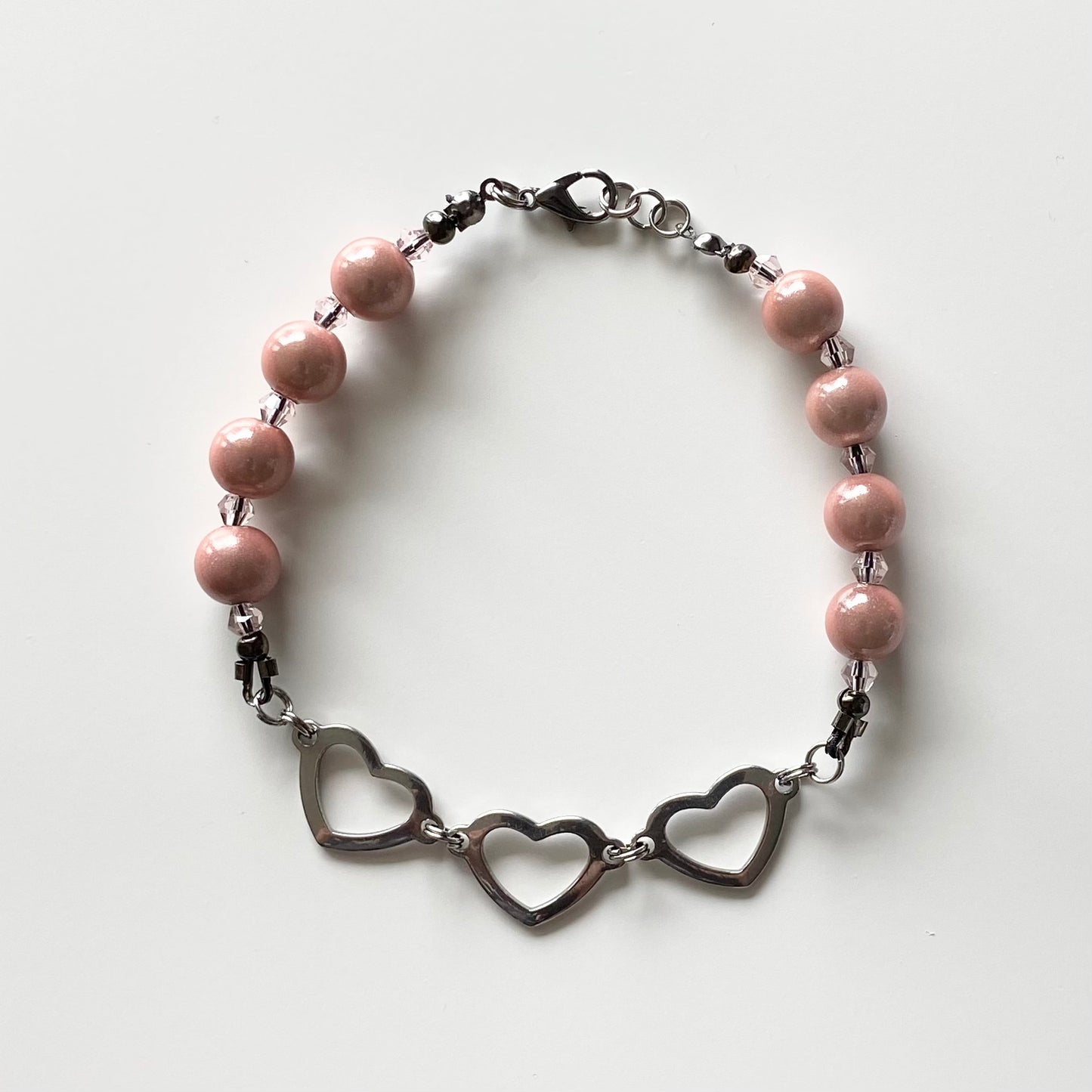 ANKLETS | pink + heart, style2