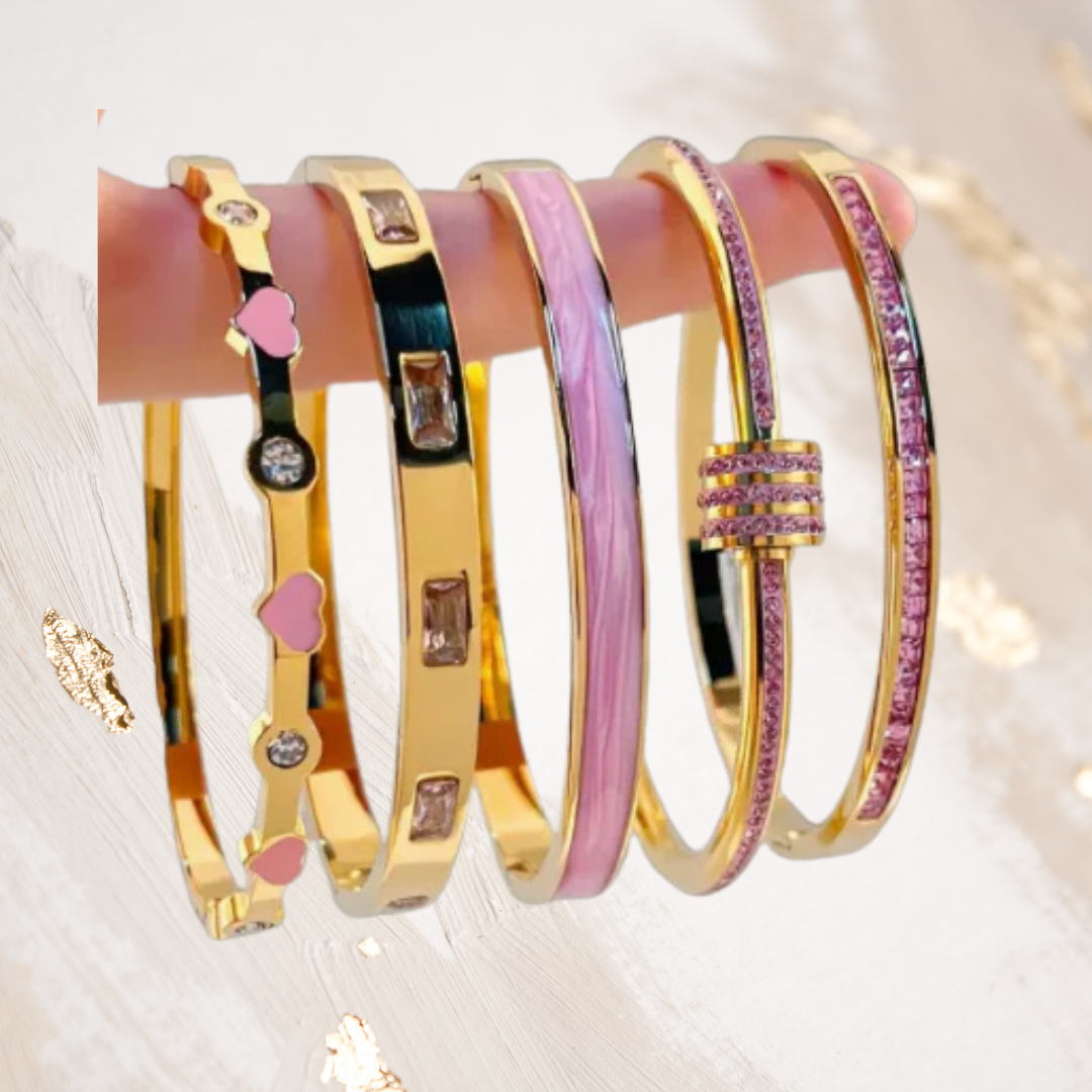 BRACELETS | pink stack