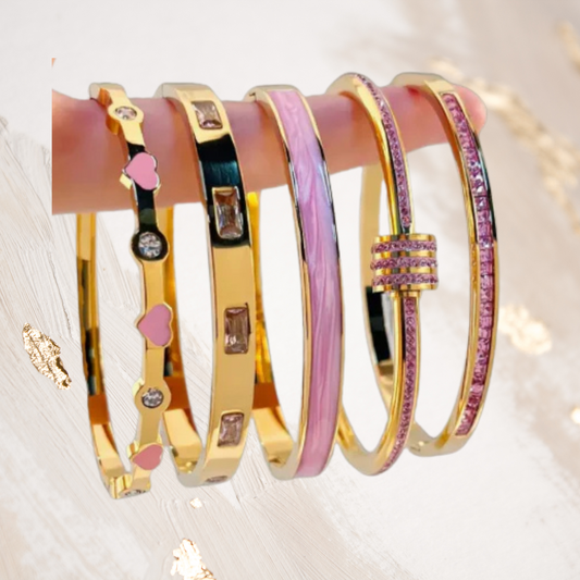 BRACELETS | pink stack