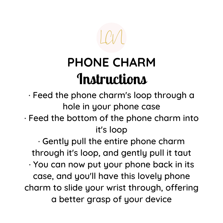 PHONE CHARMS | black X white