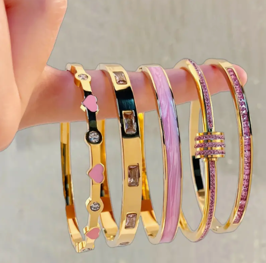 BRACELETS | pink stack