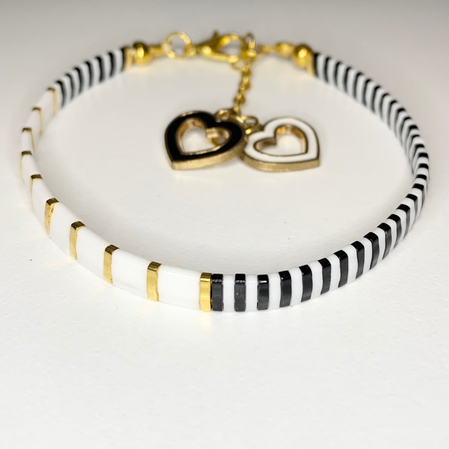 BRACELETS | tila, black X gold X white