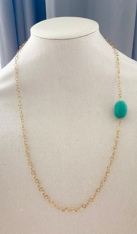 NECKLACES | Turquoise Circle Links